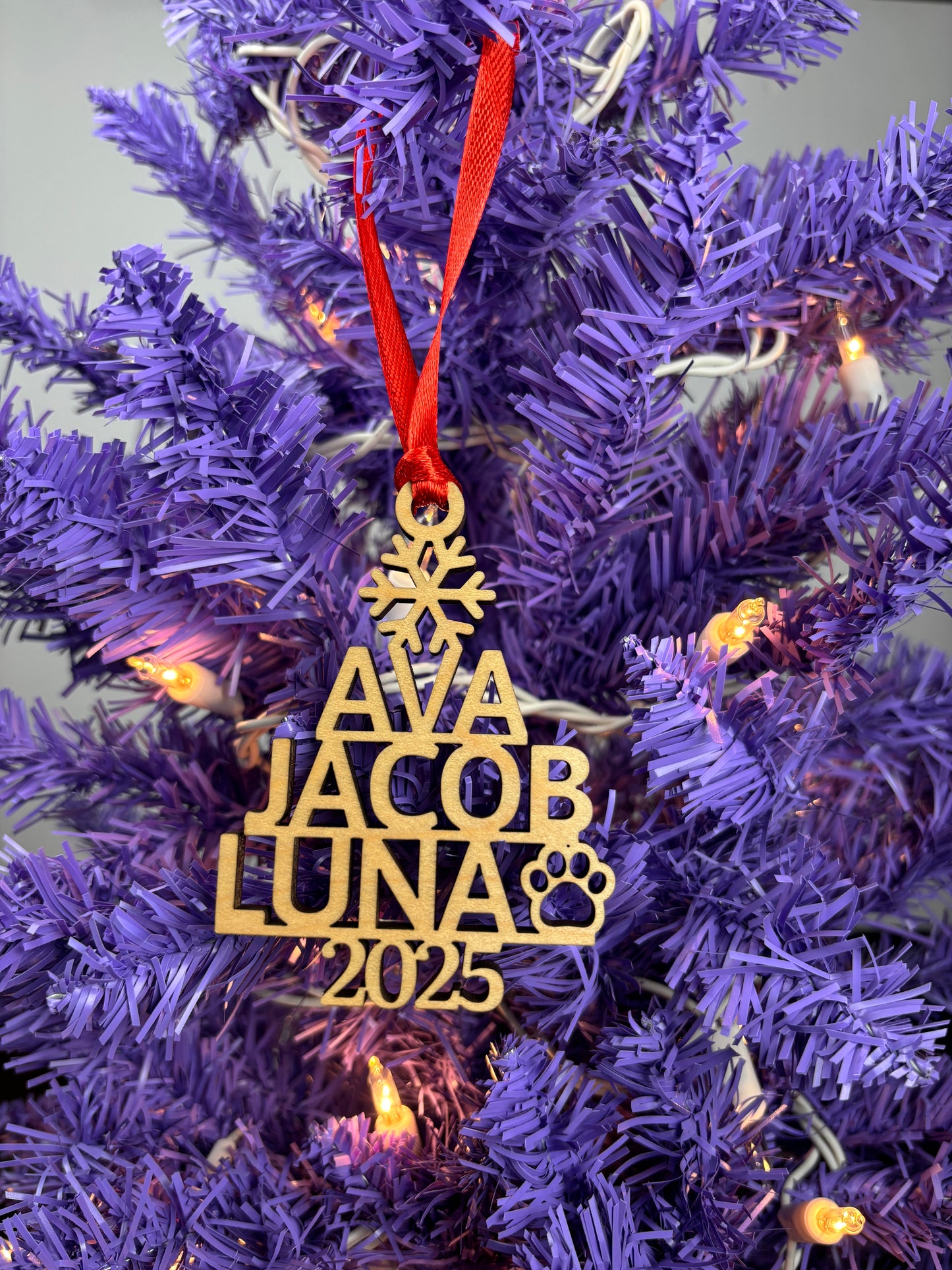 Family Names Christmas Tree Ornament