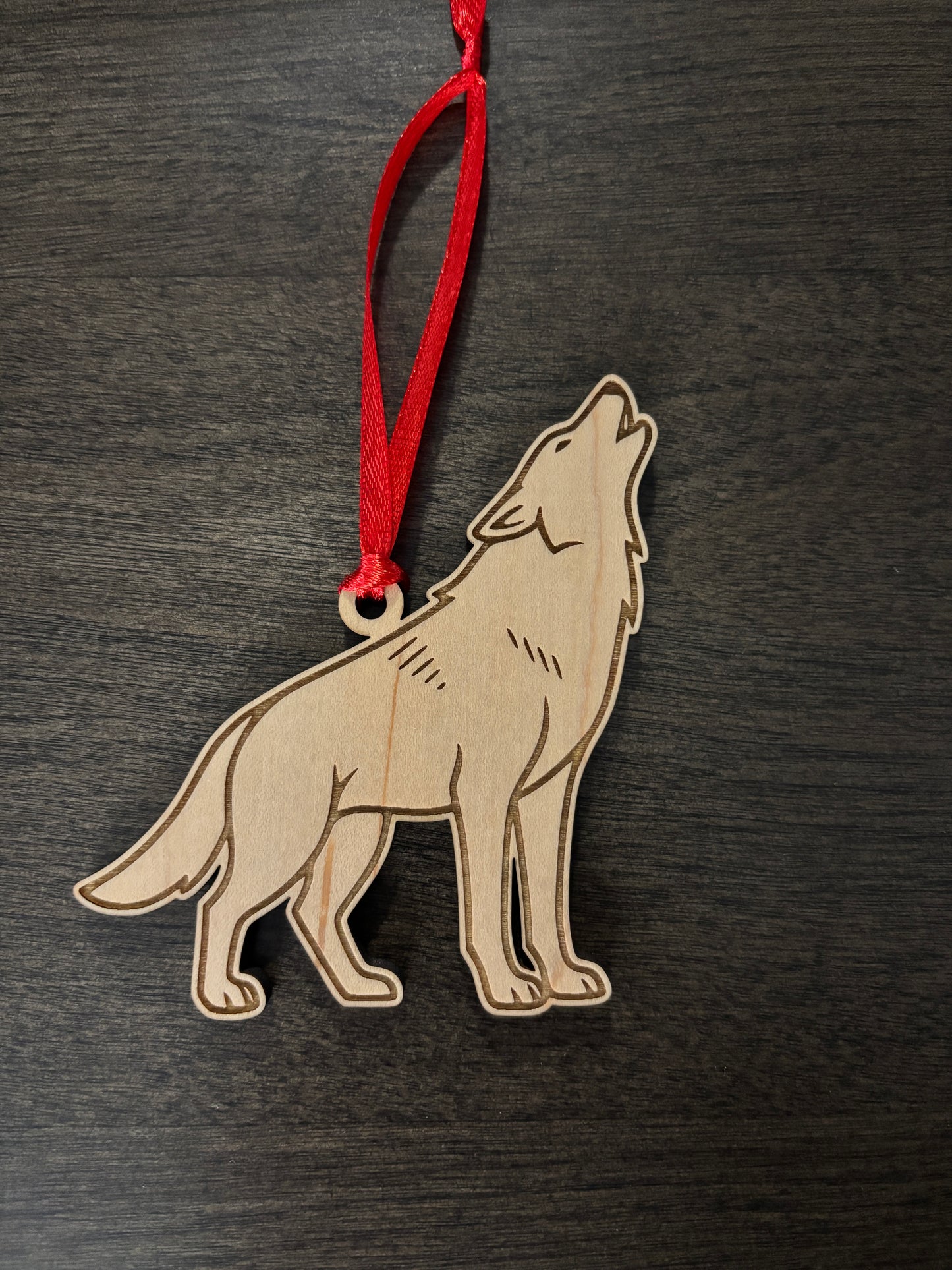 Howling Wolf Ornament – Laser Cut