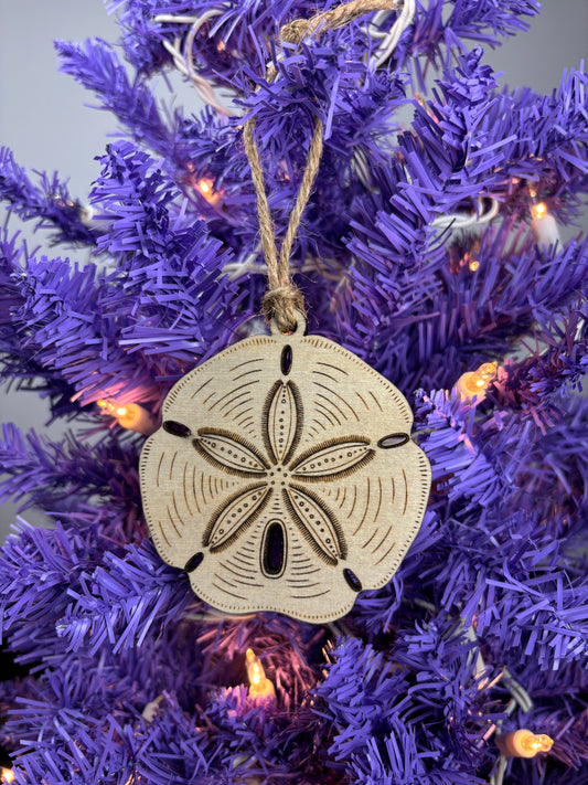 wooden sand dollar ornament